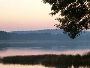 Zachód słońca nad jeziorem Somińskim.